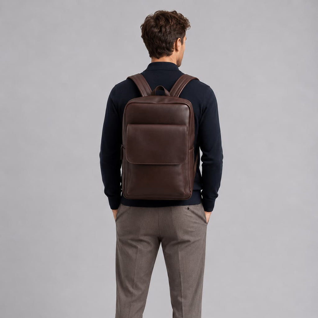 Men’s Vintage Leather Backpack ruksly