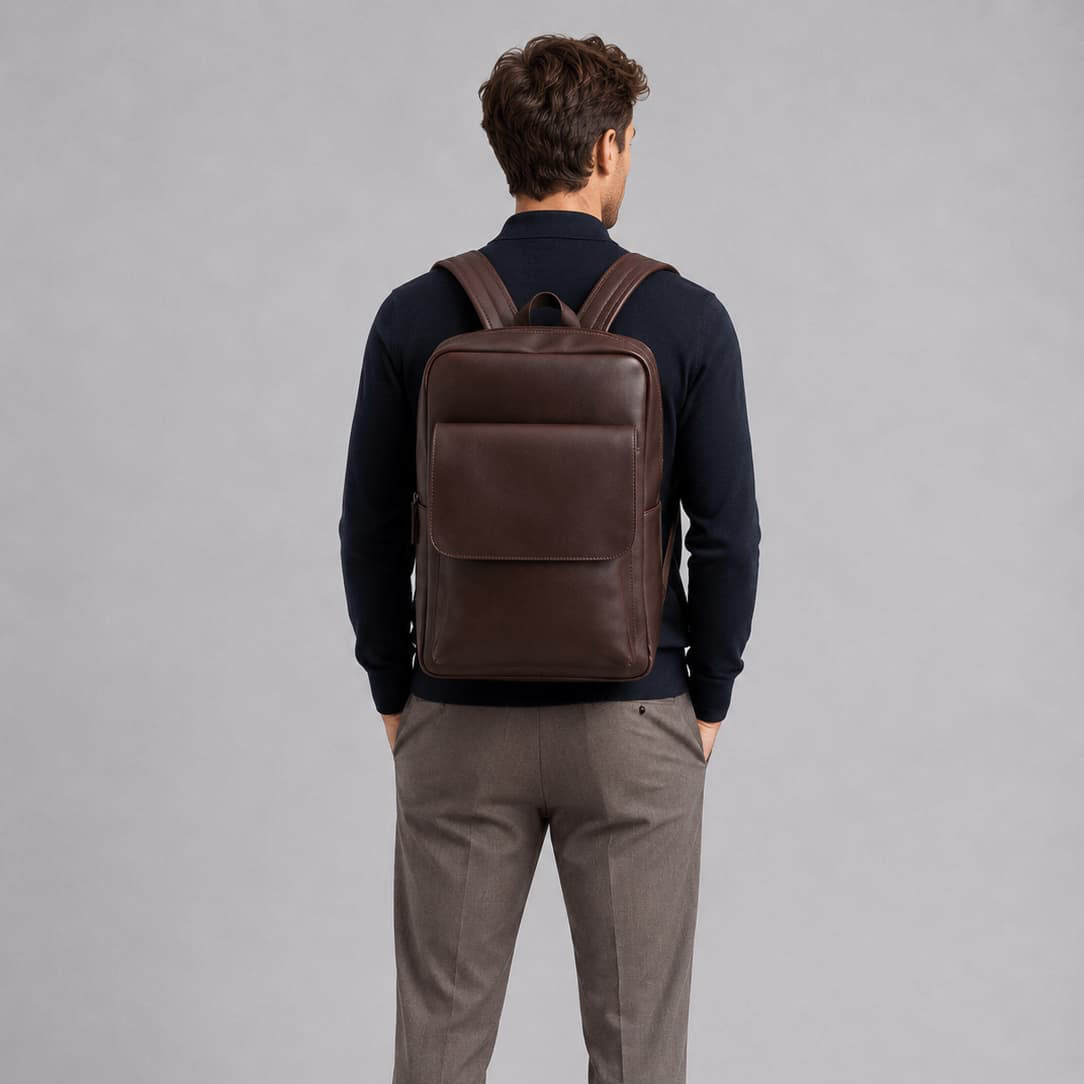 Men’s Vintage Leather Backpack ruksly