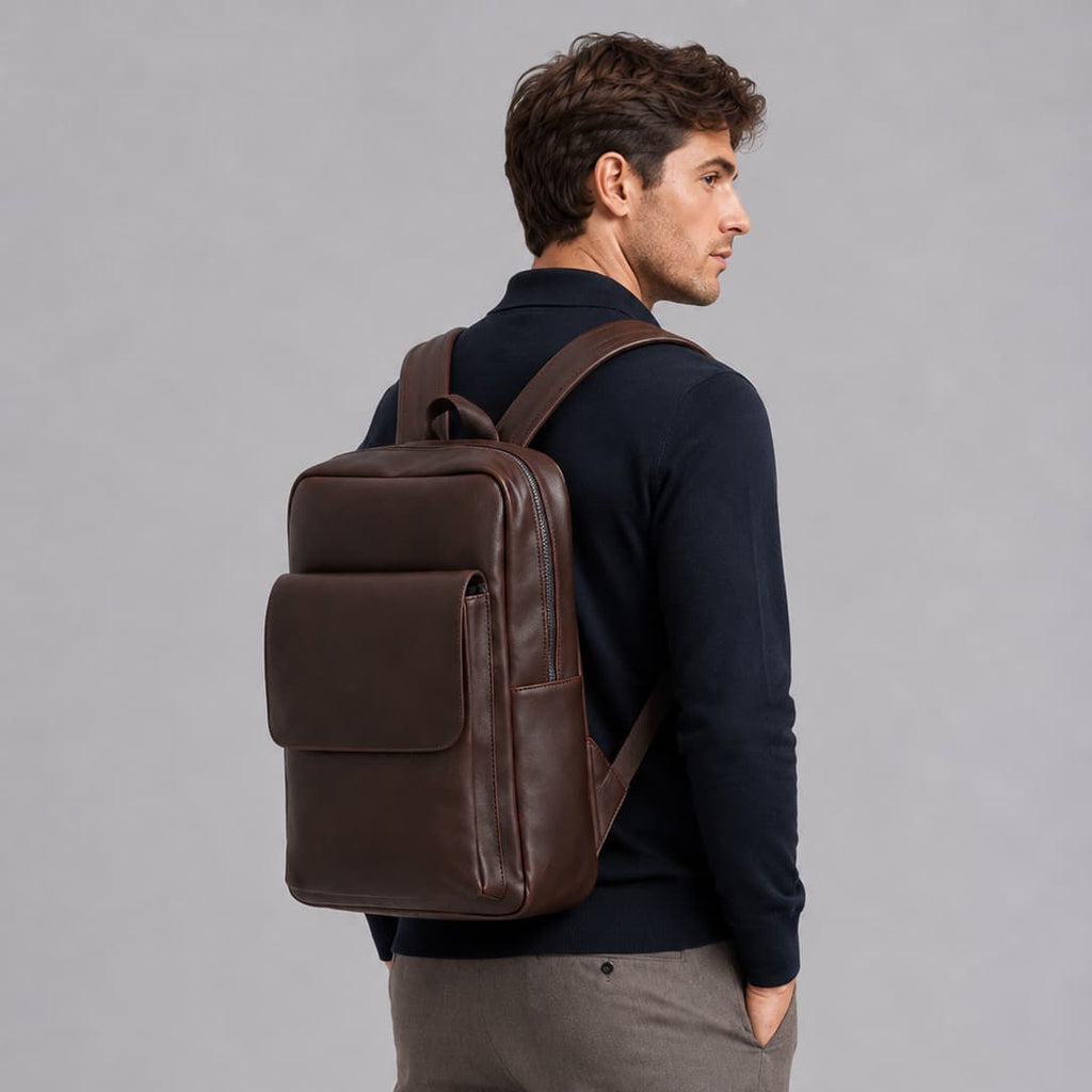 Men’s Vintage Leather Backpack ruksly