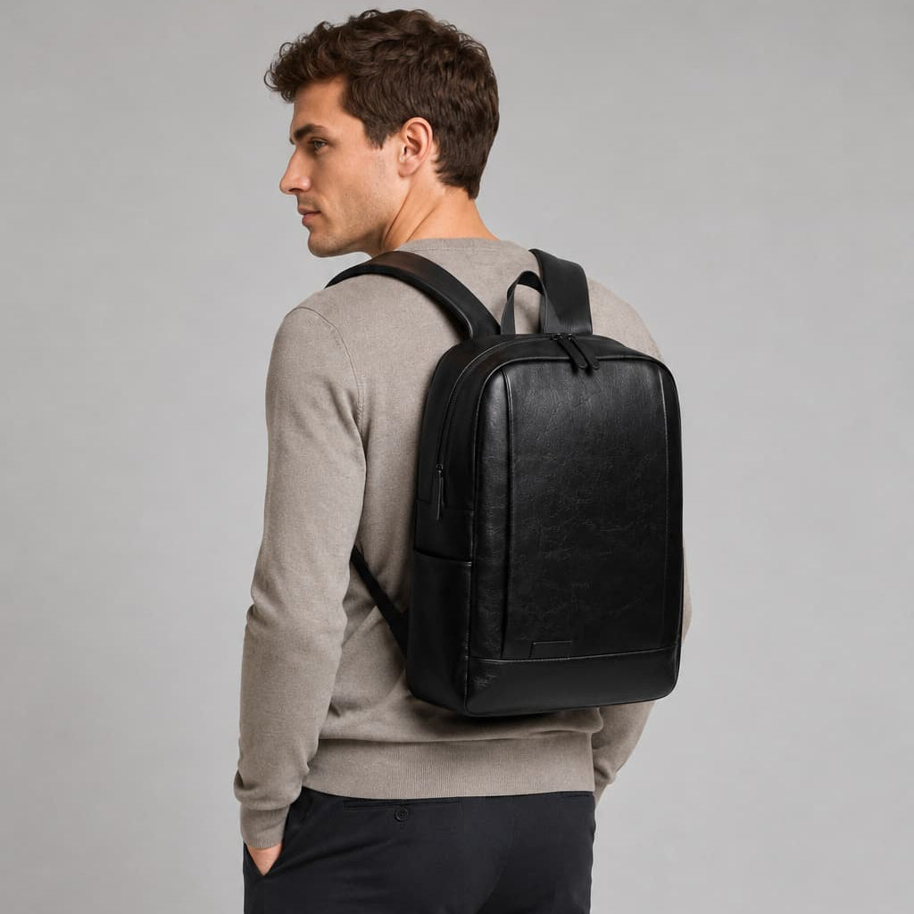 Men’s Leather Laptop Backpack ruksly