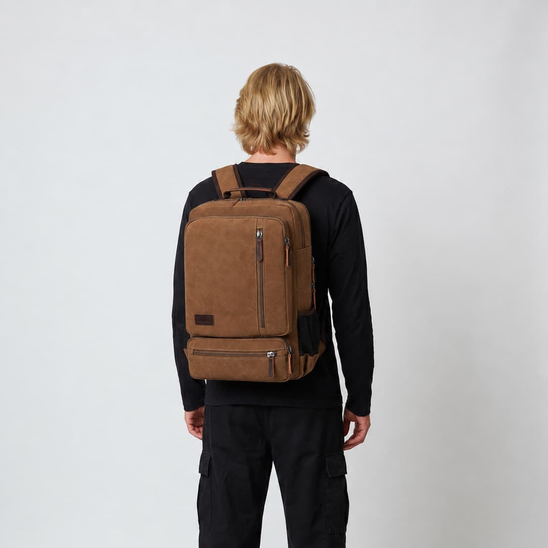 Men's Vintage Backpack Dark Gray Maison Dorsal