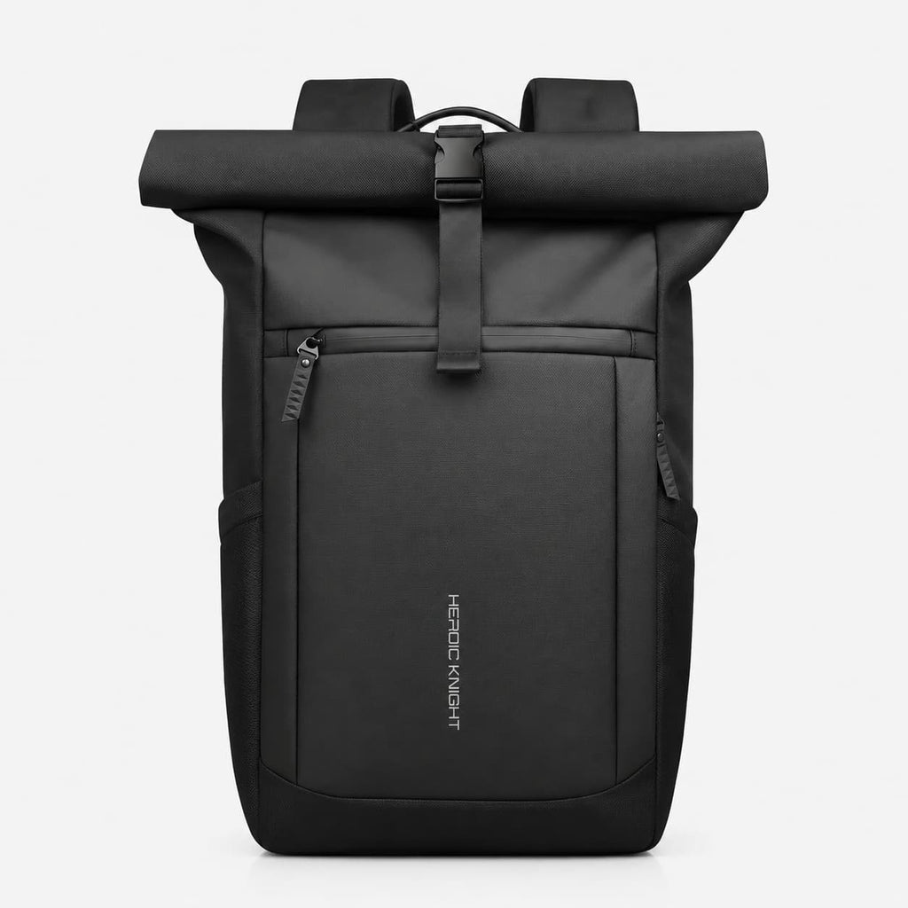 Roll Top Backpack Black Maison Dorsal