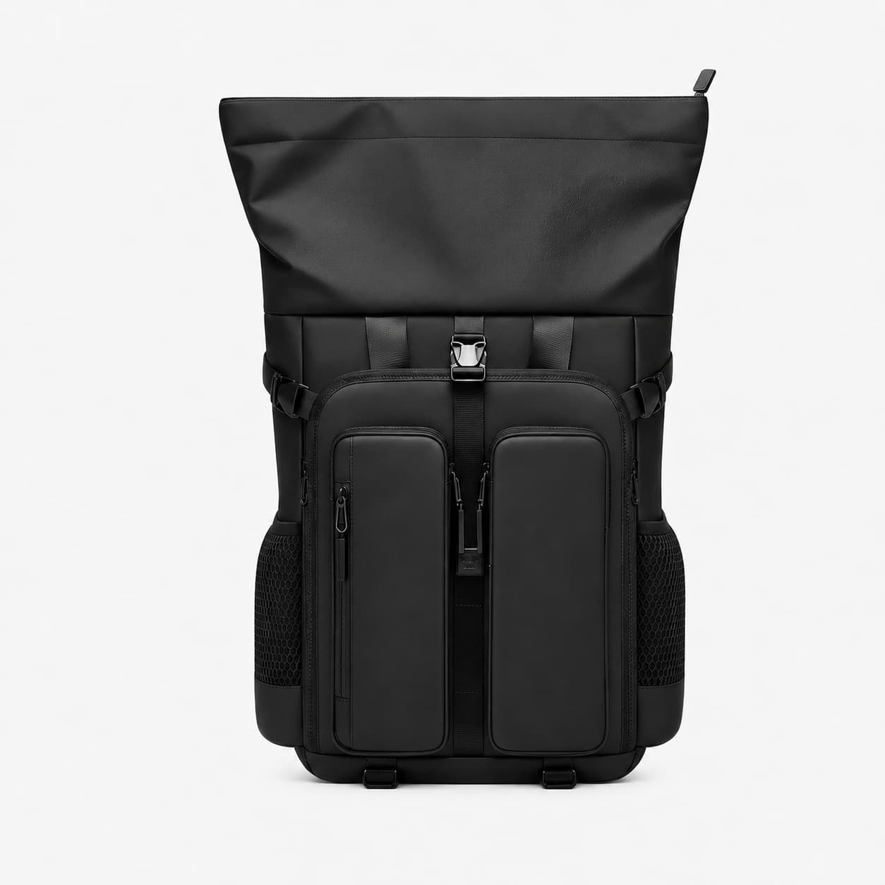 Roll Top Travel Backpack – Water-Resistant Synthetic Material – ruksly