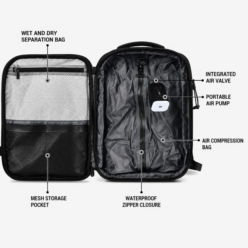 Vacuum Compression Travel Backpack Maison Sacori