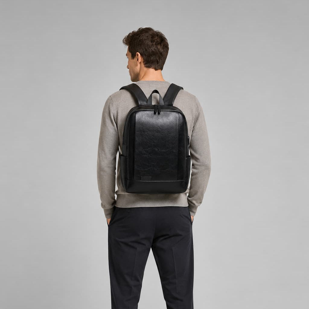 Men’s Leather Laptop Backpack ruksly