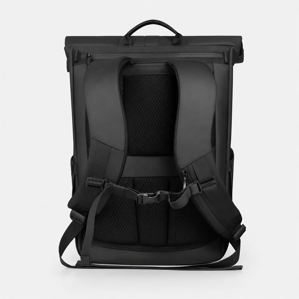Roll Top Backpack Black Maison Dorsal
