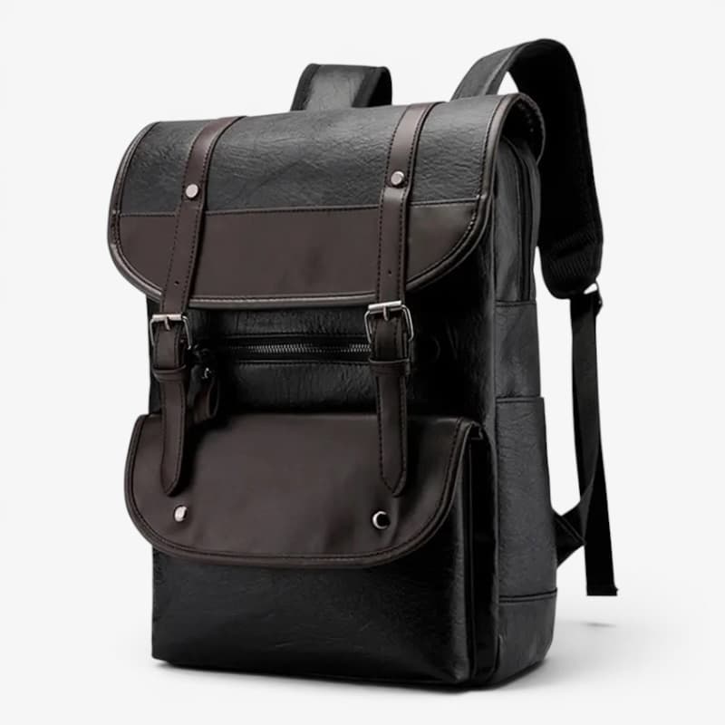 Backpacks For Men Leather Dark Brown ruksly