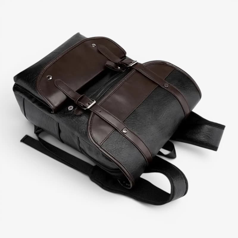 Backpacks For Men Leather Dark Brown ruksly