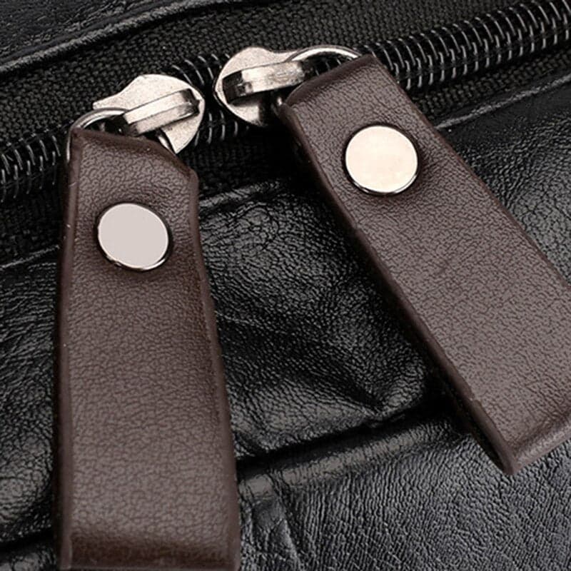 Backpacks For Men Leather Dark Brown ruksly