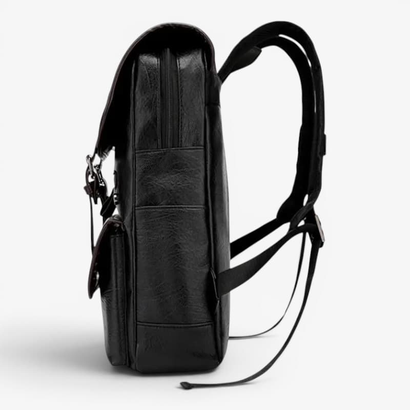 Backpacks For Men Leather Dark Brown ruksly