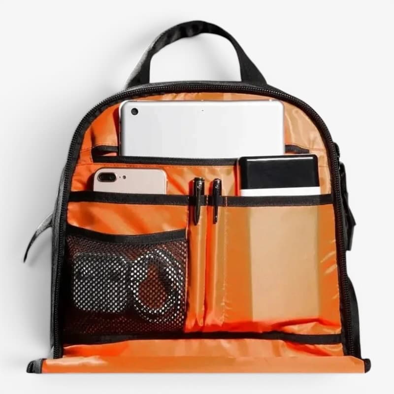 Multi-Compartment Backpack Black Matte ruksly