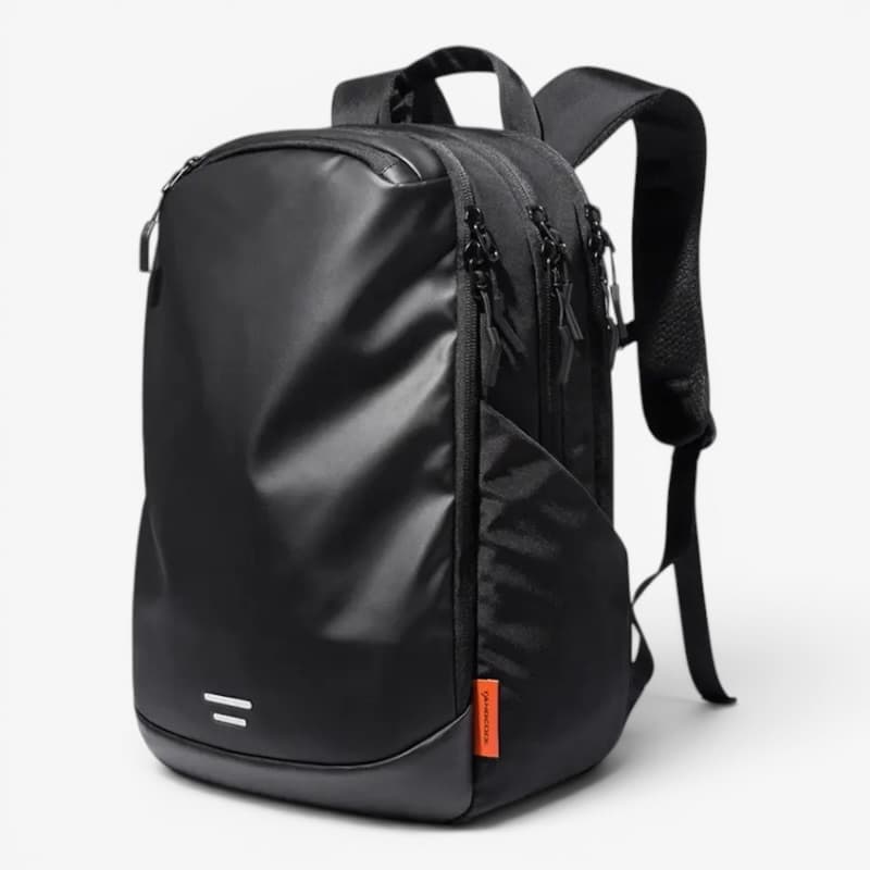 Multi-Compartment Backpack Black Matte ruksly