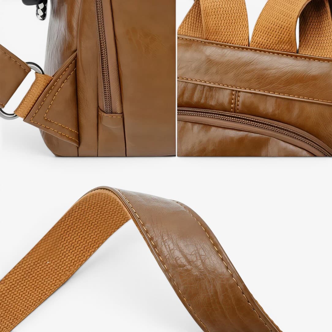 Leather Bow Backpack ruksly