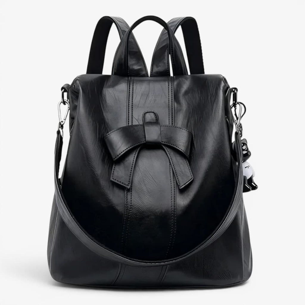 Leather Bow Backpack ruksly