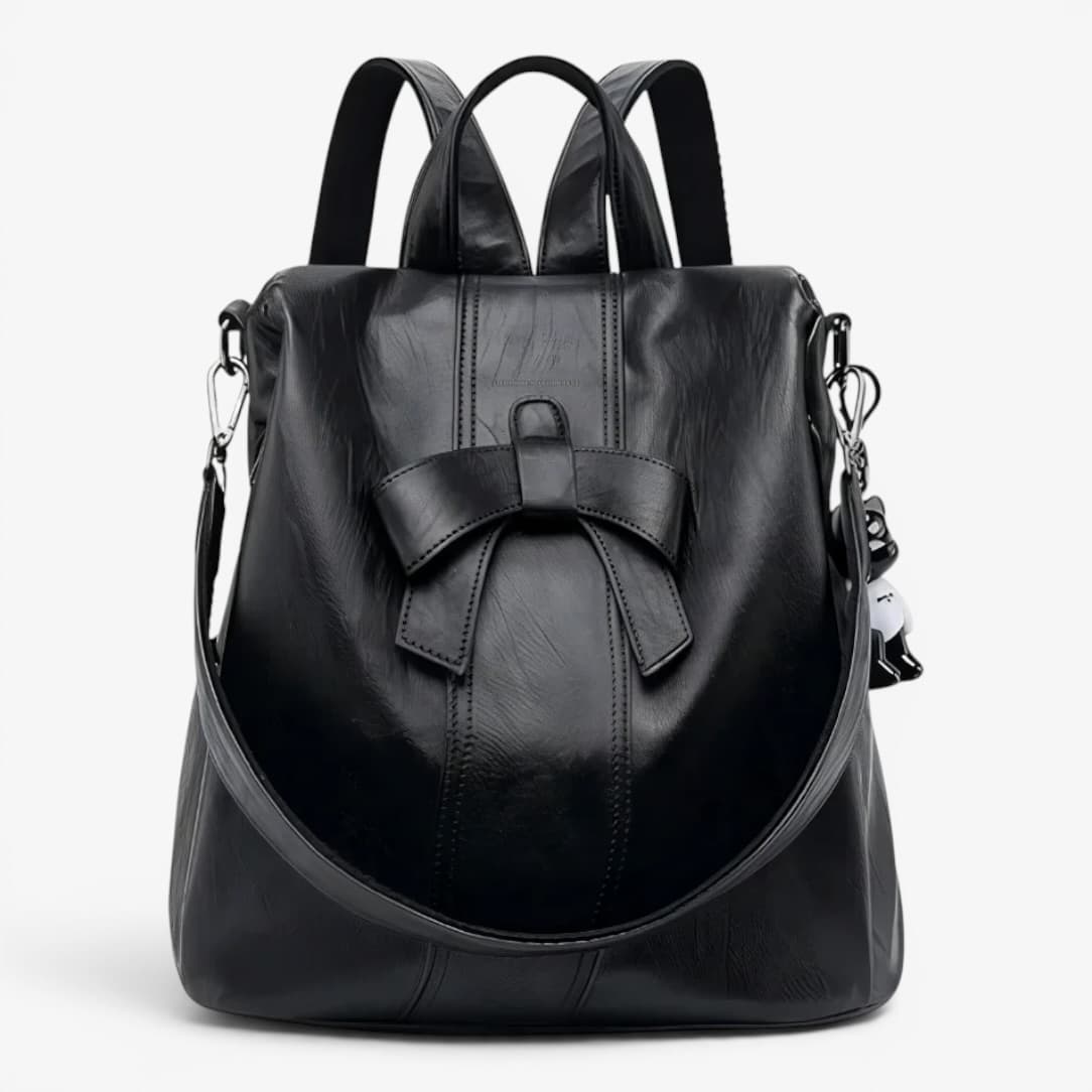 Leather Bow Backpack ruksly