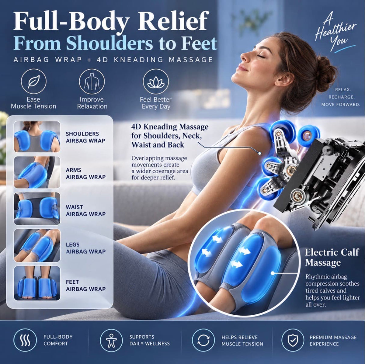 Massage Chair 6D Dual-Core Zero Gravity