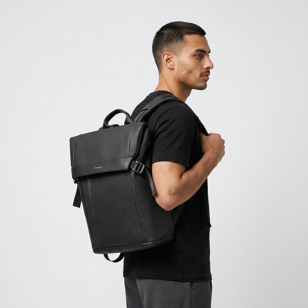 Modern 16-Inch Roll Top Laptop Backpack Maison Sacori